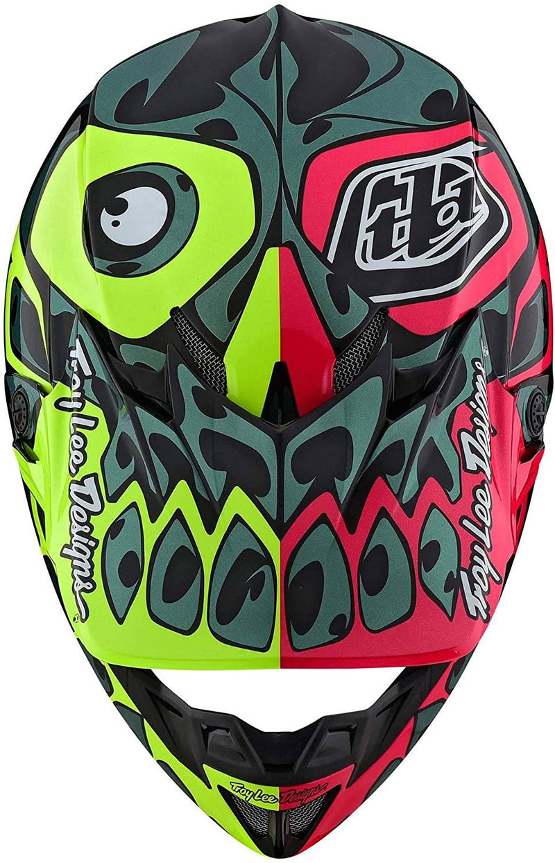 Casco Se4 Ece Composite Skully Pink Flo Yellow Troy Lee - Rideshop