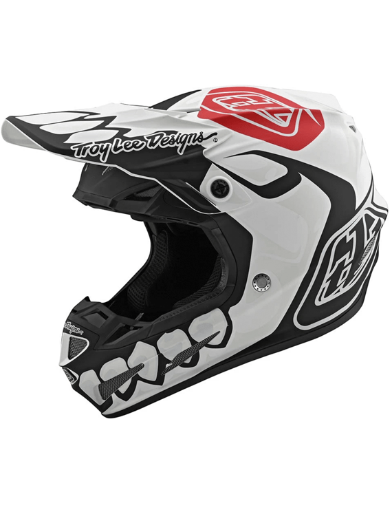 Casco Se4 Ece Composite Skully White Black Troy Lee Designs - Rideshop