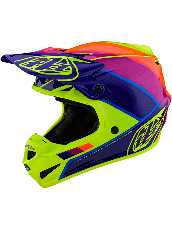 Casco Se4 Ece Polyacrylite Beta Yellow / Purple Troy Lee - Rideshop