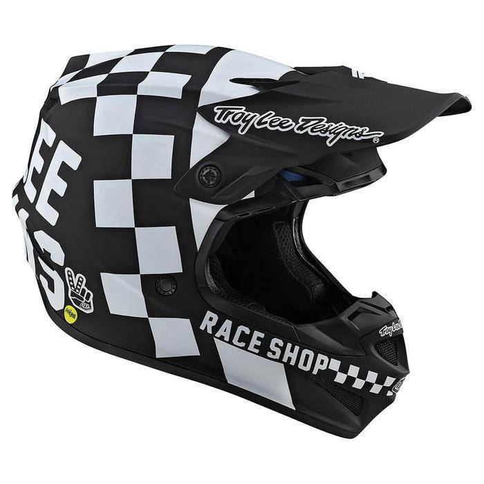 Casco Se4 Polyacrylite Checker Black / White Troy Lee Designs - Rideshop