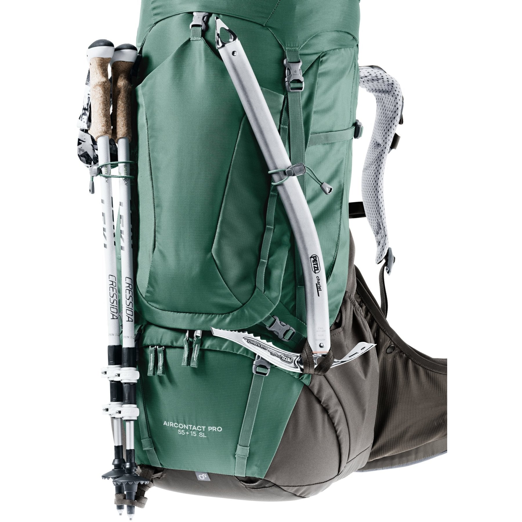 Mochila Aircontact Pro 55+15lts SL Seagreen-Coffee Deuter - Rideshop