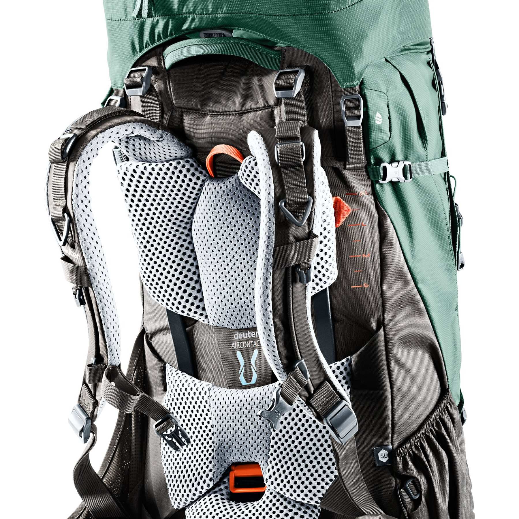 Mochila Aircontact Pro 55+15lts SL Seagreen-Coffee Deuter - Rideshop