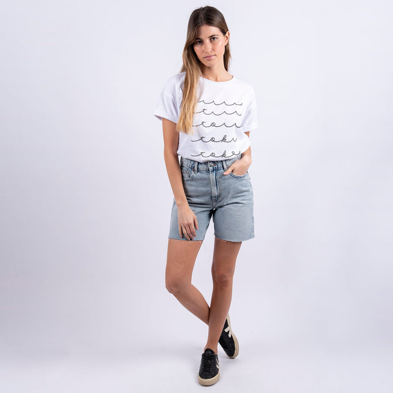 Toke Polera Blanca Vibes Mujer - Rideshop