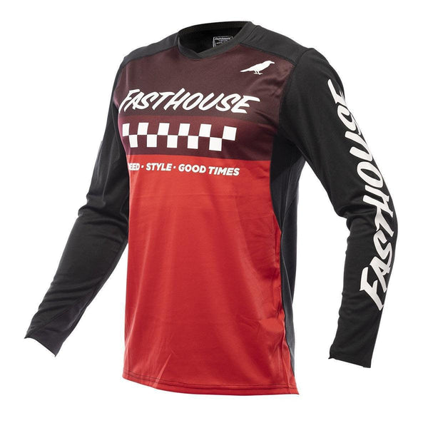 Polera Jersey ELROD Black/Red Fasthouse - Rideshop