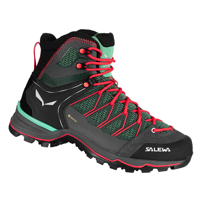 Salewa Zapato Mujer MTN Trainer Lite Mid GTX Feld Green/Fluo Coral - Rideshop