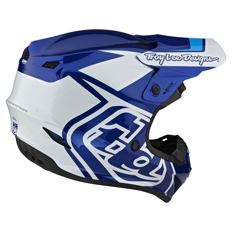 Casco de Moto Gp Azul/Blanco Troy Lee Designs - Rideshop