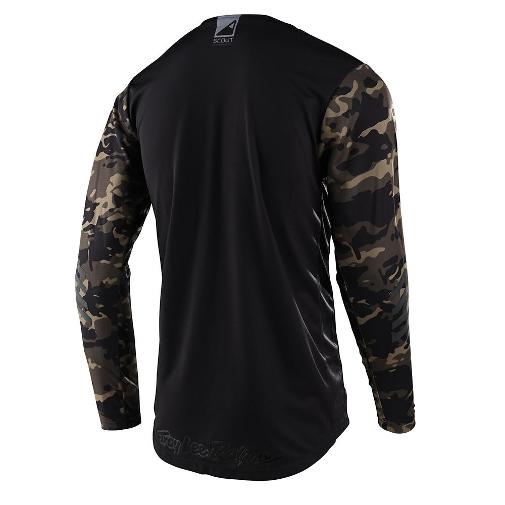 Polera de Moto Scout Gp Peace & Wheelies Camo Verde Troy Lee Designs - Rideshop