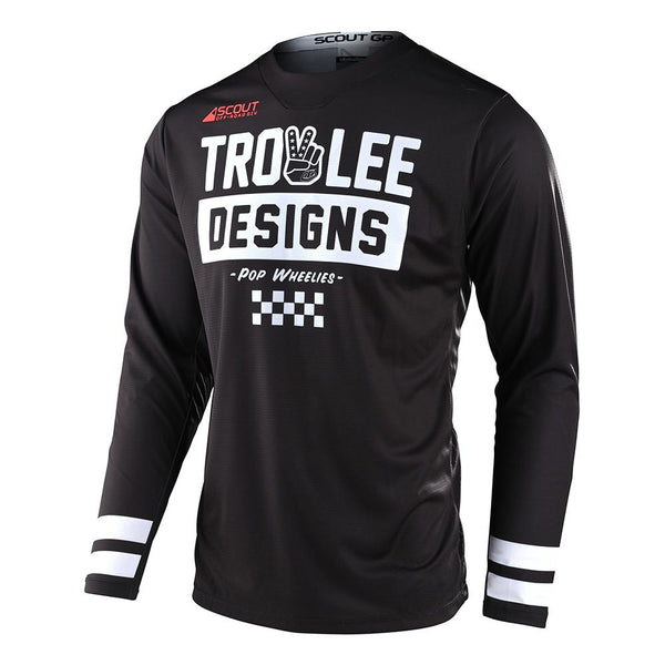 Polera de Moto Scout Gp Peace & Wheelies Negro Troy Lee Designs - Rideshop