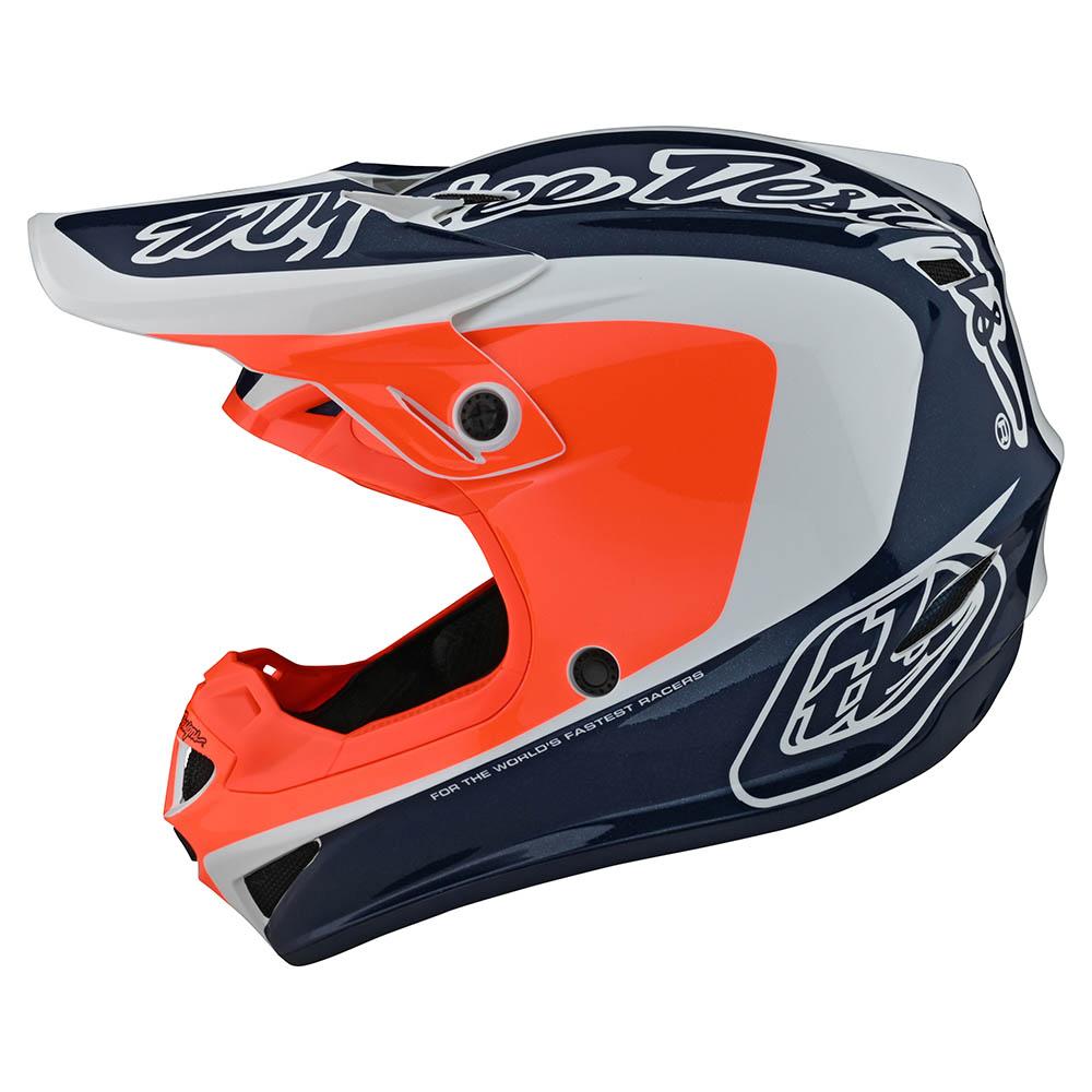 Casco de Moto Corsa Navy/Orange Se4 Troy Lee Designs - Rideshop