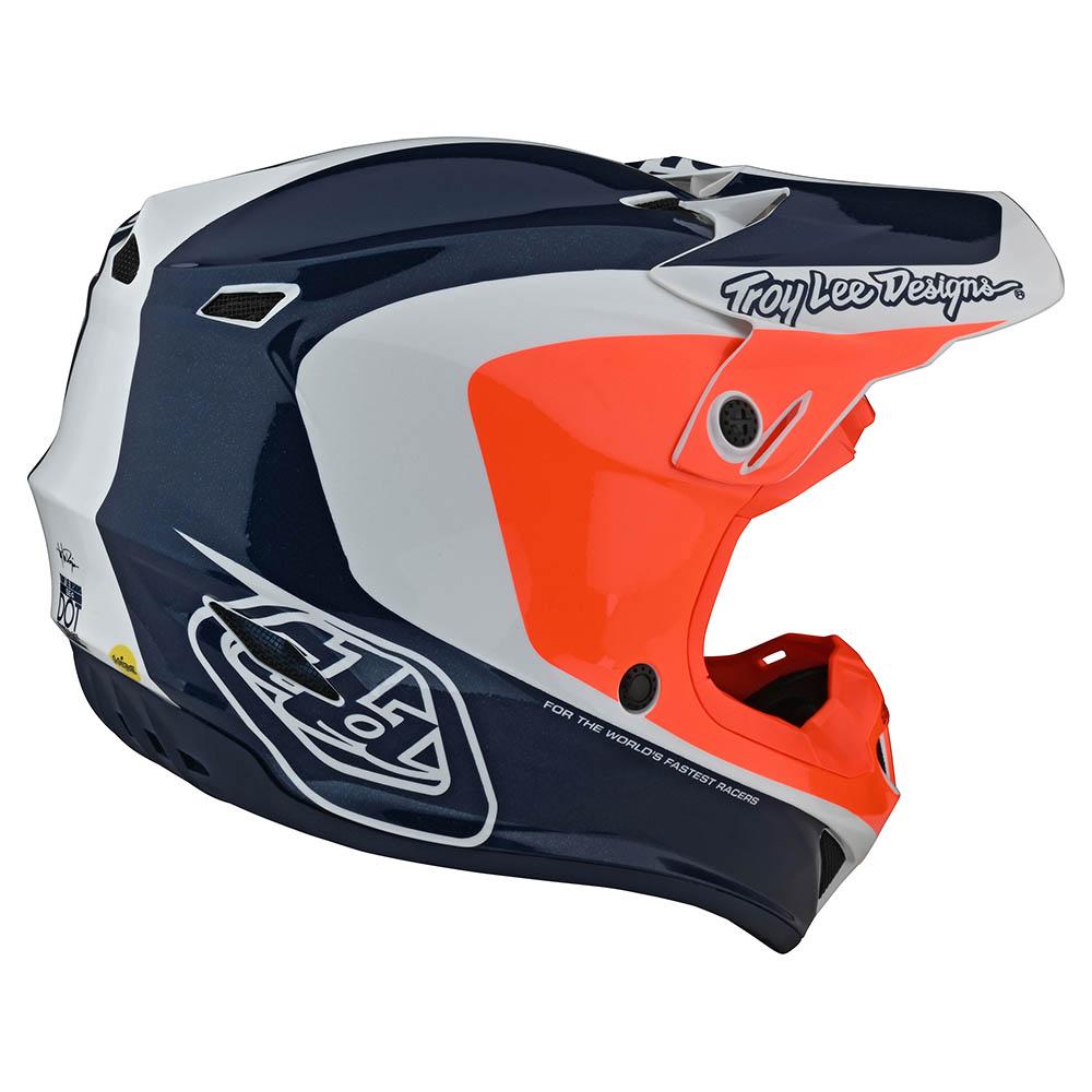 Casco de Moto Corsa Navy/Orange Se4 Troy Lee Designs - Rideshop