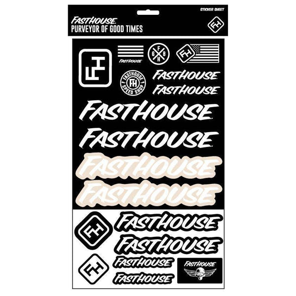 Fasthouse - Stickers Blanco y Negro-Rideshop