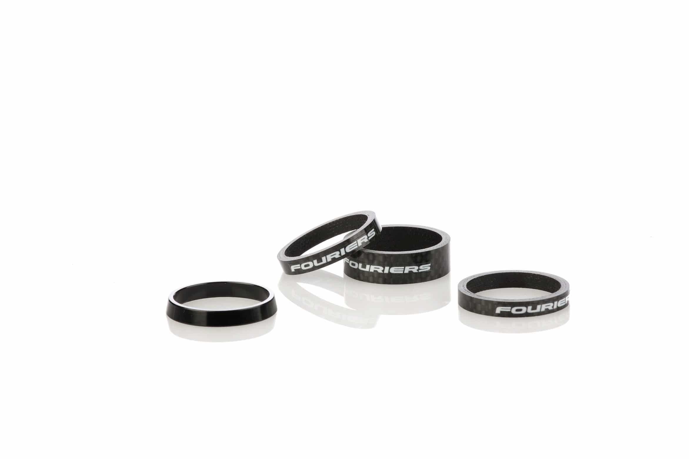 Fouriers Kit 4 espaciadores carbono (3, 5, 10,  cono) 1-1/8 - Rideshop
