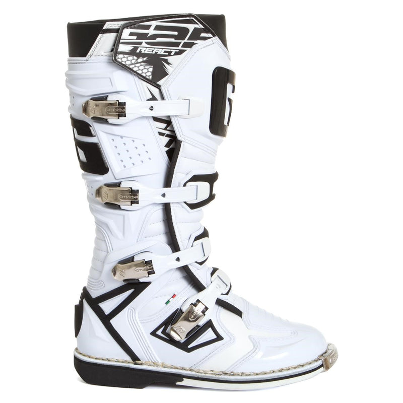 Bota de Moto Mx G-React Goodyear Blanca Gaerne - Rideshop