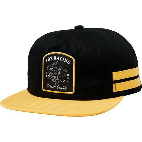 Gorro Lifestyle Flash Snapback Negro Amarillo Fox Racing. - Rideshop