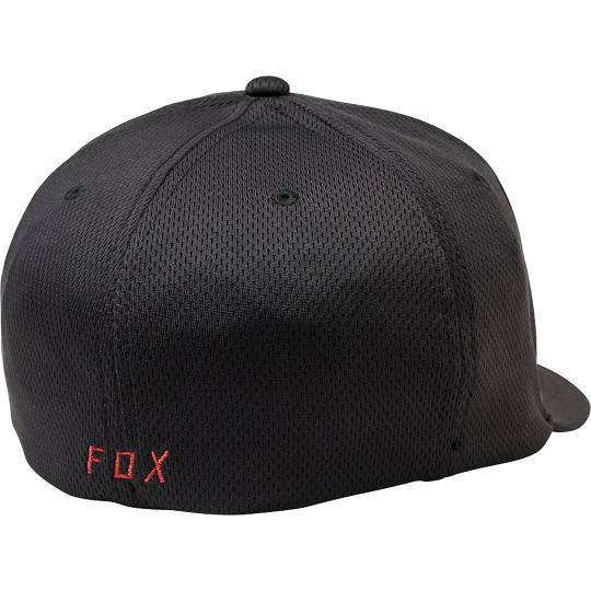 Gorro Lifestyle Lithotype Flexfit Negro Rojo Fox Racing - Rideshop