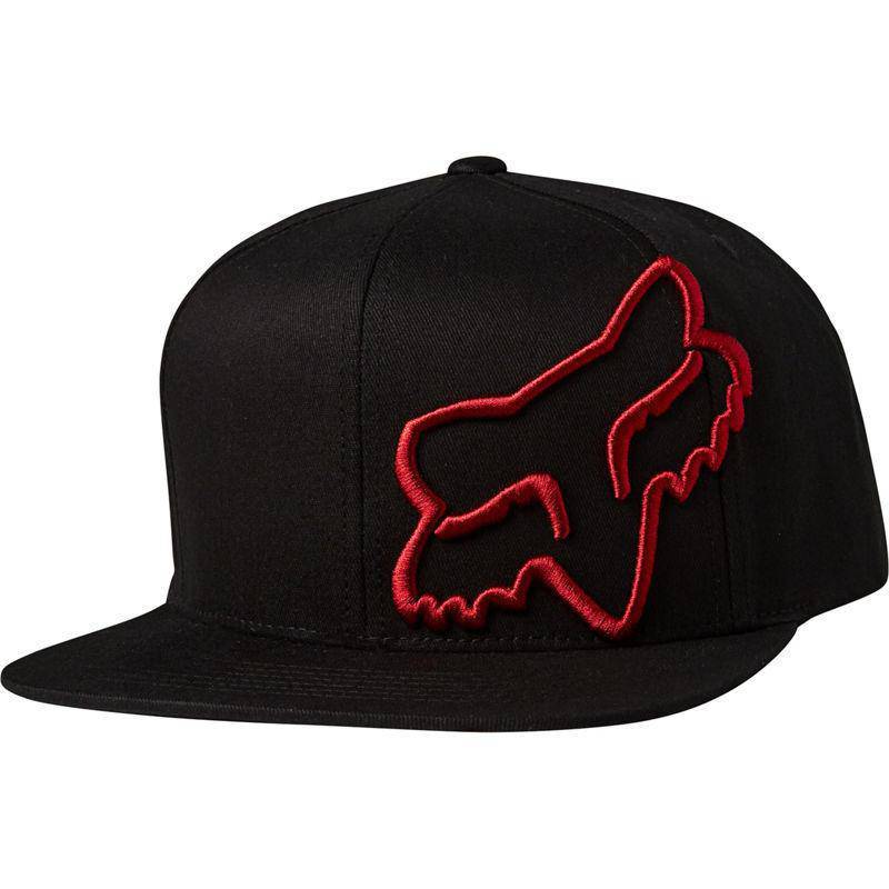 Gorro Lifestyle Snapback Headers Negro/Rojo Fox Racing - Rideshop