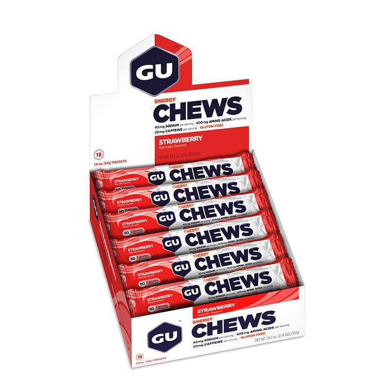 GU Energy Box Energy Chews, Strawberry - Rideshop