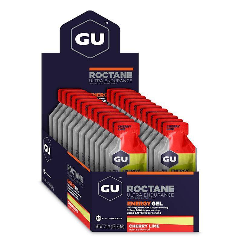 GU Energy Box Roctane Energy Gel, Cherry Lime - Rideshop