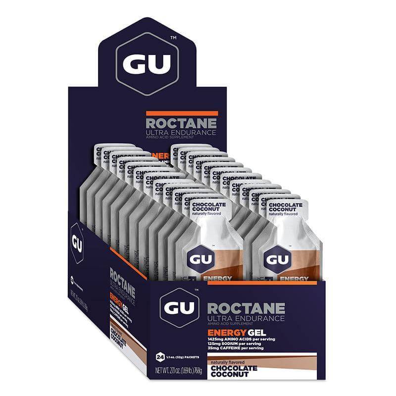 GU Energy Box Roctane Energy Gel, Chocolate Coconut - Rideshop