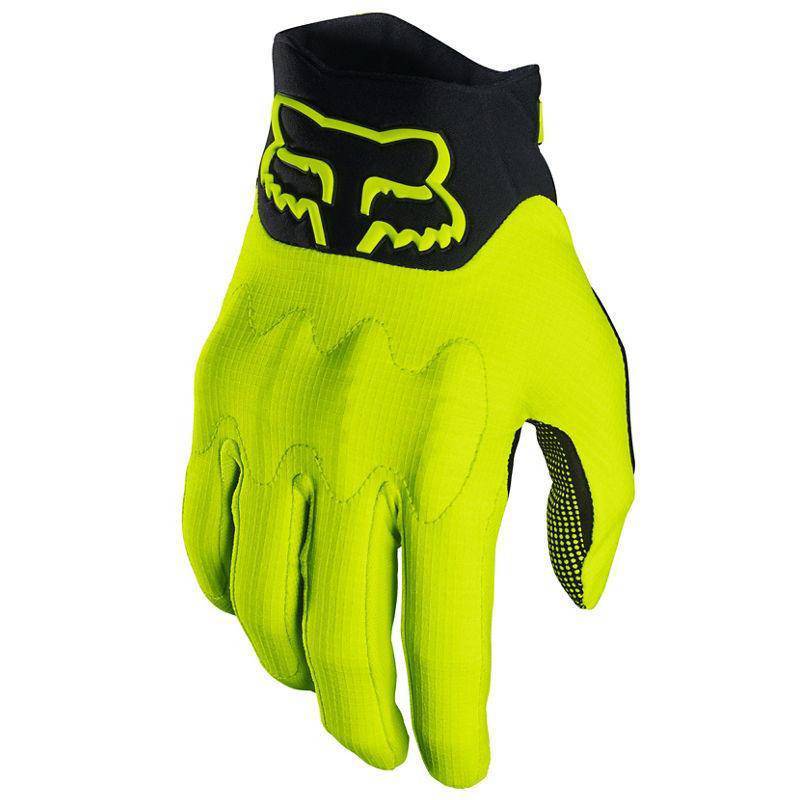 Guantes Bicicleta Defend D3O Amarillo Fluor Fox Racing - Rideshop