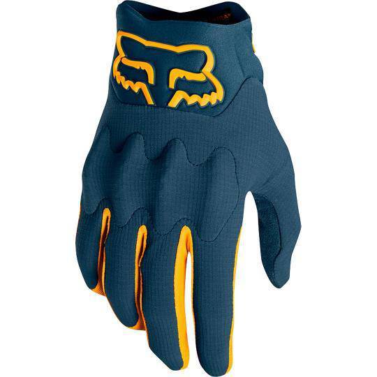 Guantes Moto Bomber Lt Azul Amarillo Fox Racing - Rideshop