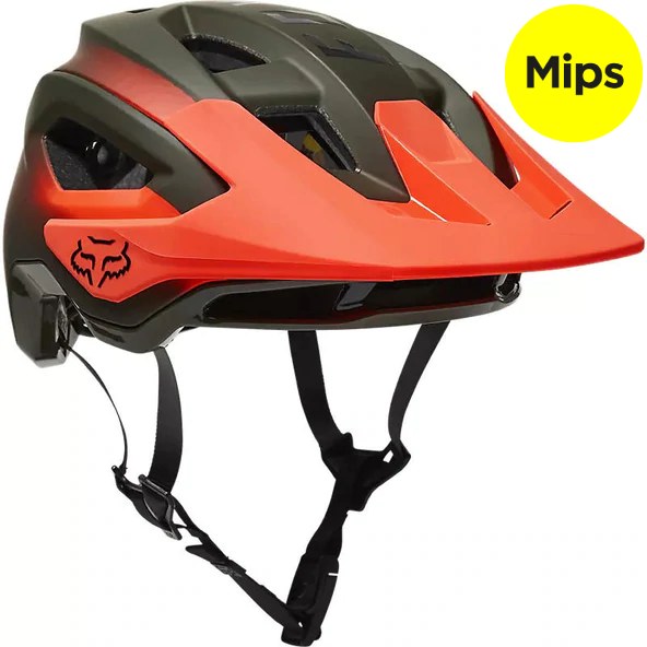 FOX Casco Bicicleta Speedframe Pro Fade Verde/Naranjo - Rideshop