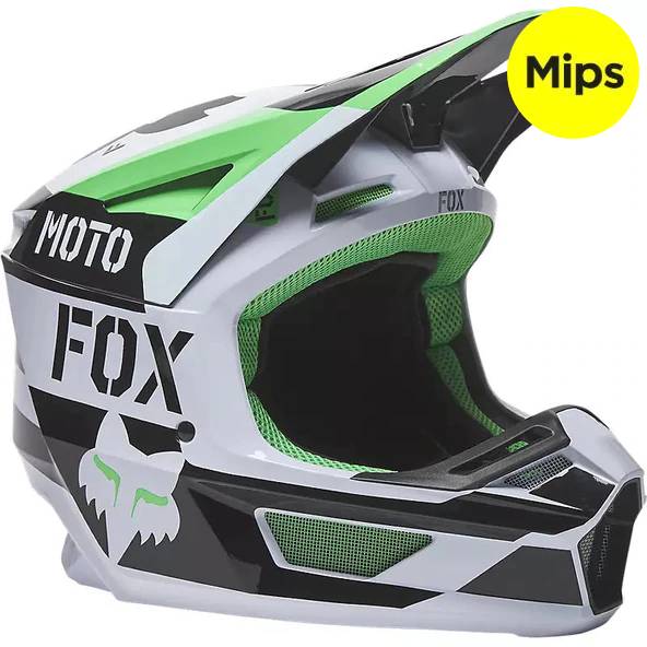 FOX Casco Moto V2 Nobyl Blanco/Negro - Rideshop