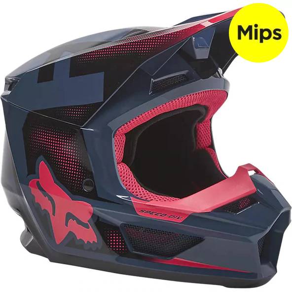 FOX Casco Moto V2 Dier Azul - Rideshop