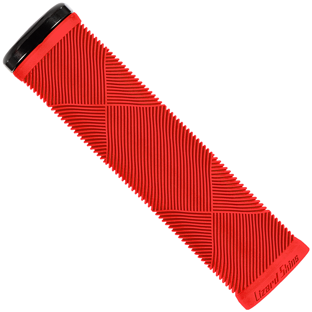 Lizard Skins puños Strata lock-on (Rojo) - Rideshop