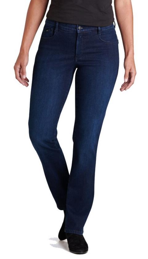 Pantalón Mujer 9" Kontour Flex Denim Straight Midnight Kühl-Rideshop