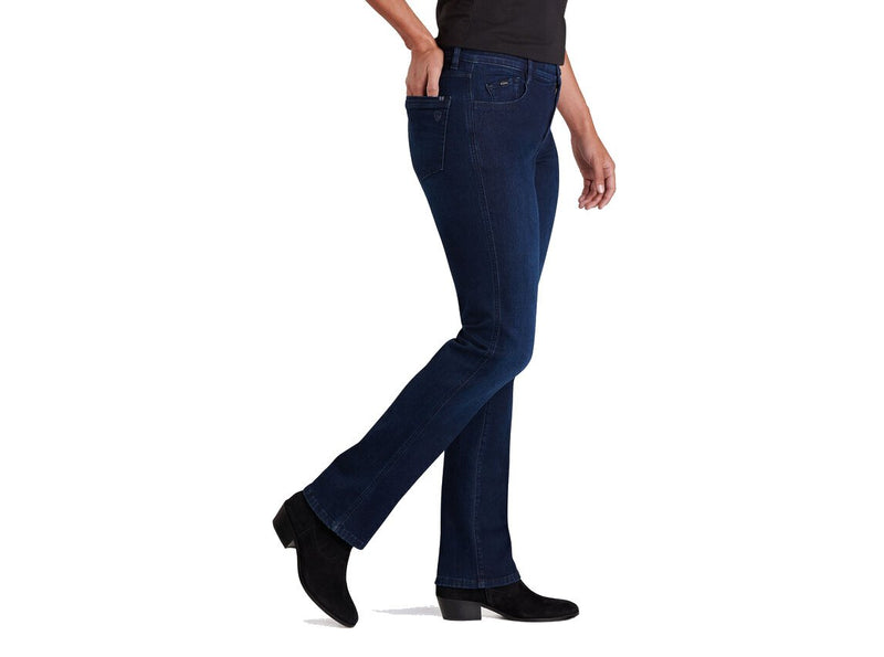 Pantalón Mujer 9" Kontour Flex Denim Straight Midnight Kühl-Rideshop