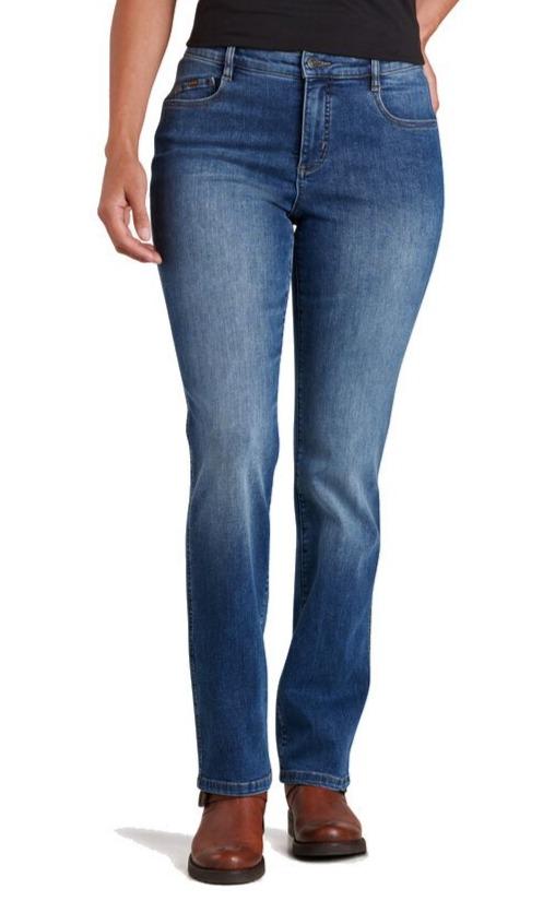 Pantalón Mujer 9" Kontour Flex Denim Straight Vintage Blue Kühl-Rideshop