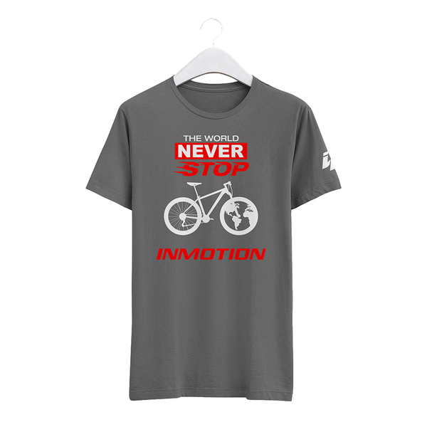 Polera The World Never Stop Gris Acero Inmotion - Rideshop