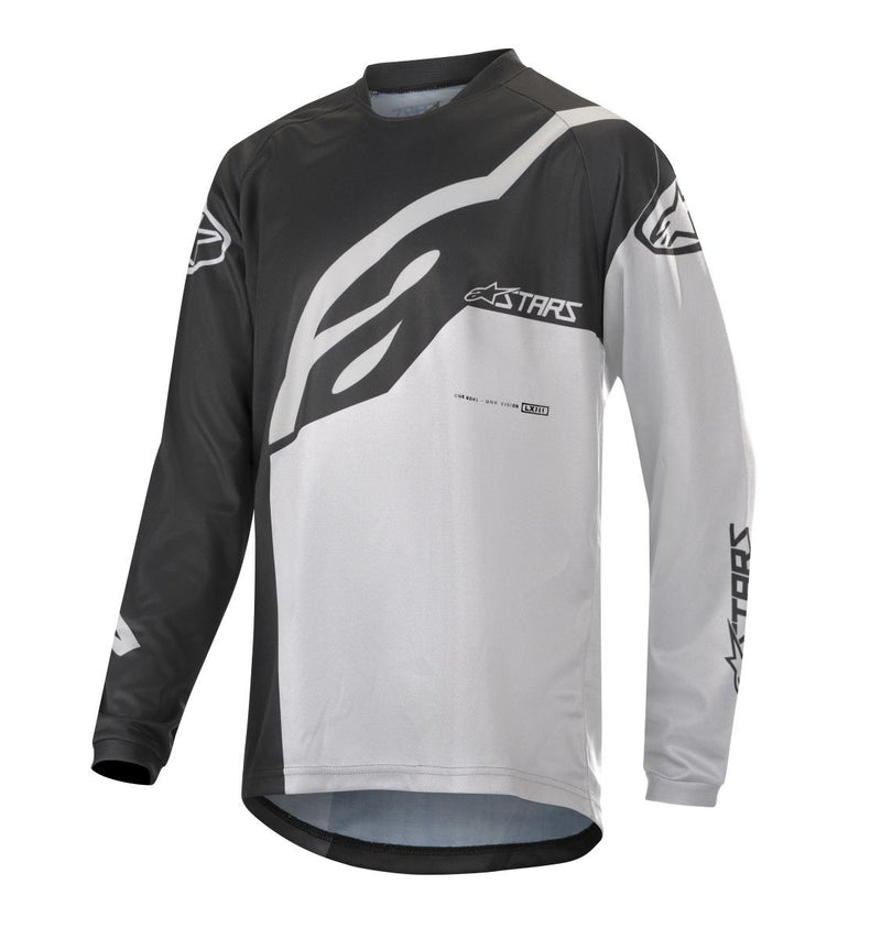 Polera Alpinestars Niños Racer Factory Ls Black White - Rideshop