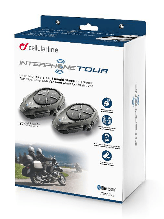 Intercomunicador Bluetooth Interphone Tour Twin Pack - Rideshop