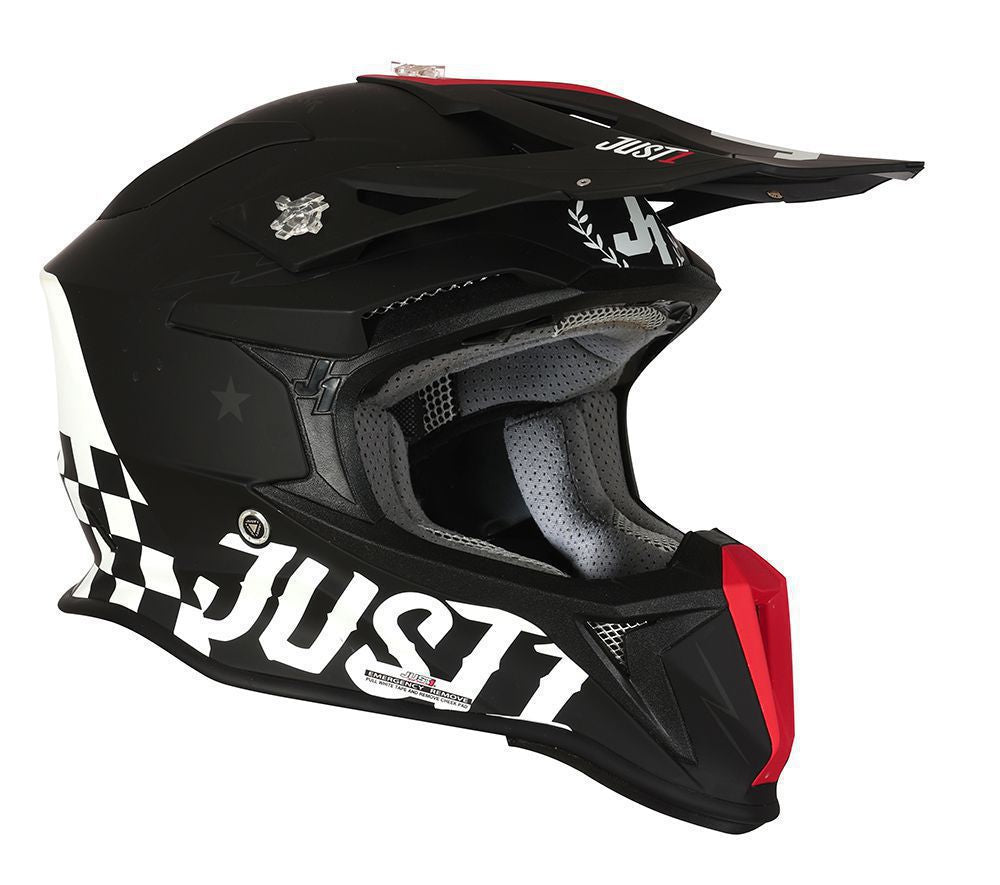 Just1 Casco Moto J18-F Vieja Escuela Negro 22.06 - Rideshop