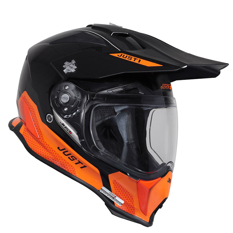 Just1 Casco Moto J14-F Elite Naranja Negro - Rideshop