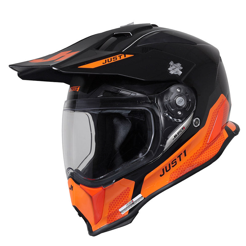 Just1 Casco Moto J14-F Elite Naranja Negro - Rideshop