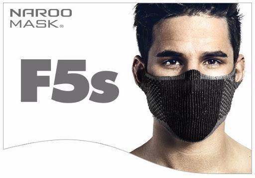 Máscara Deportiva Filtrante Lavable Sin Cuello F5s E7  - Negra-Rideshop