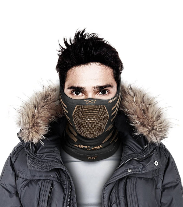 Máscara Deportiva Protección Para El Frió, Reversible X9 - Negro/Naranjo-Rideshop