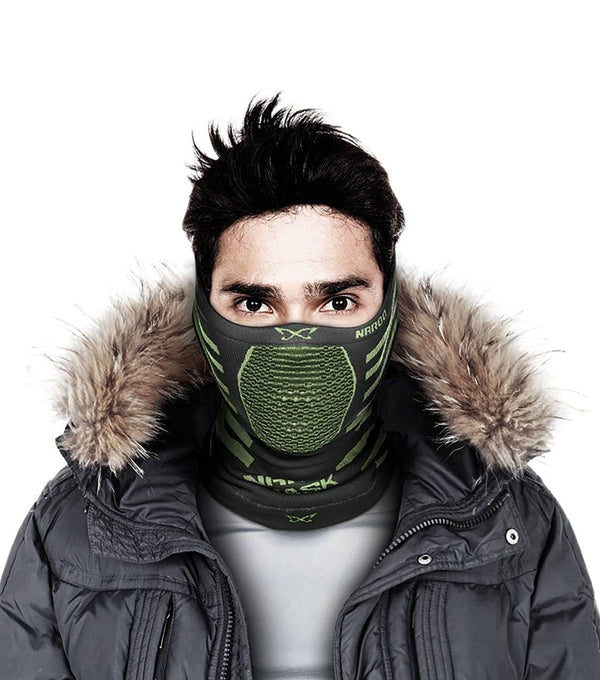 Máscara Deportiva Protección Para El Frió, Reversible X9 - Negro/Verde-Rideshop