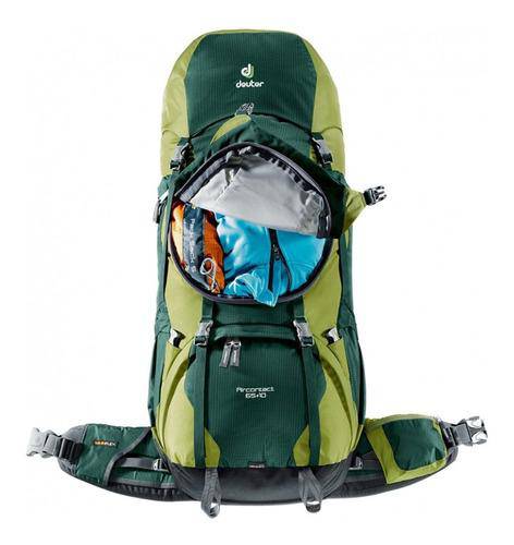 Mochila Aircontact 65+10Ltrs Forest Moss Deuter-Rideshop