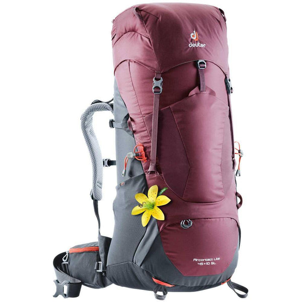 Mochila Aircontact Lite 45+10Ltrs SL Maron Grafito Deuter - Rideshop