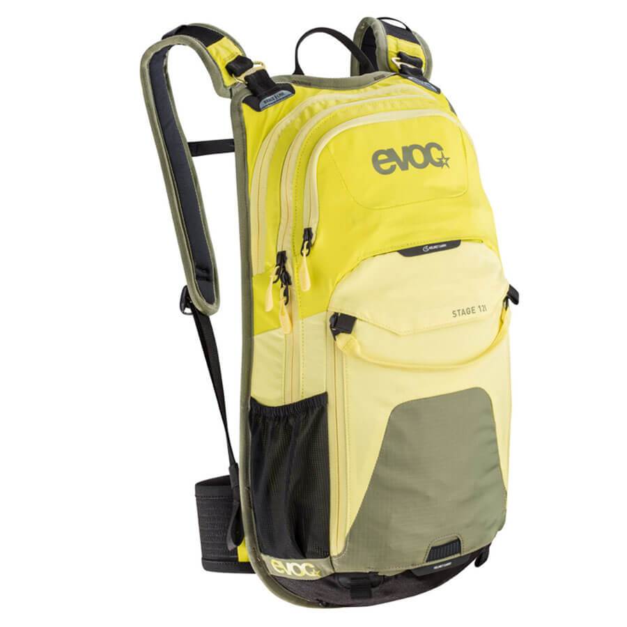Mochila Bicicleta Stage12L Sulphur-Yellow-Olive Evoc - Rideshop