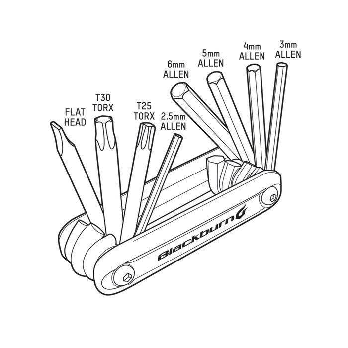 Multi Herramienta Grid 8 Gris Blackburn - Rideshop