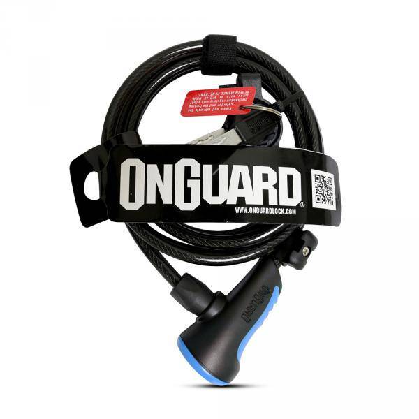 ON GUARD - CANDADO ESPIRAL NS 180X8MM AZUL - Rideshop