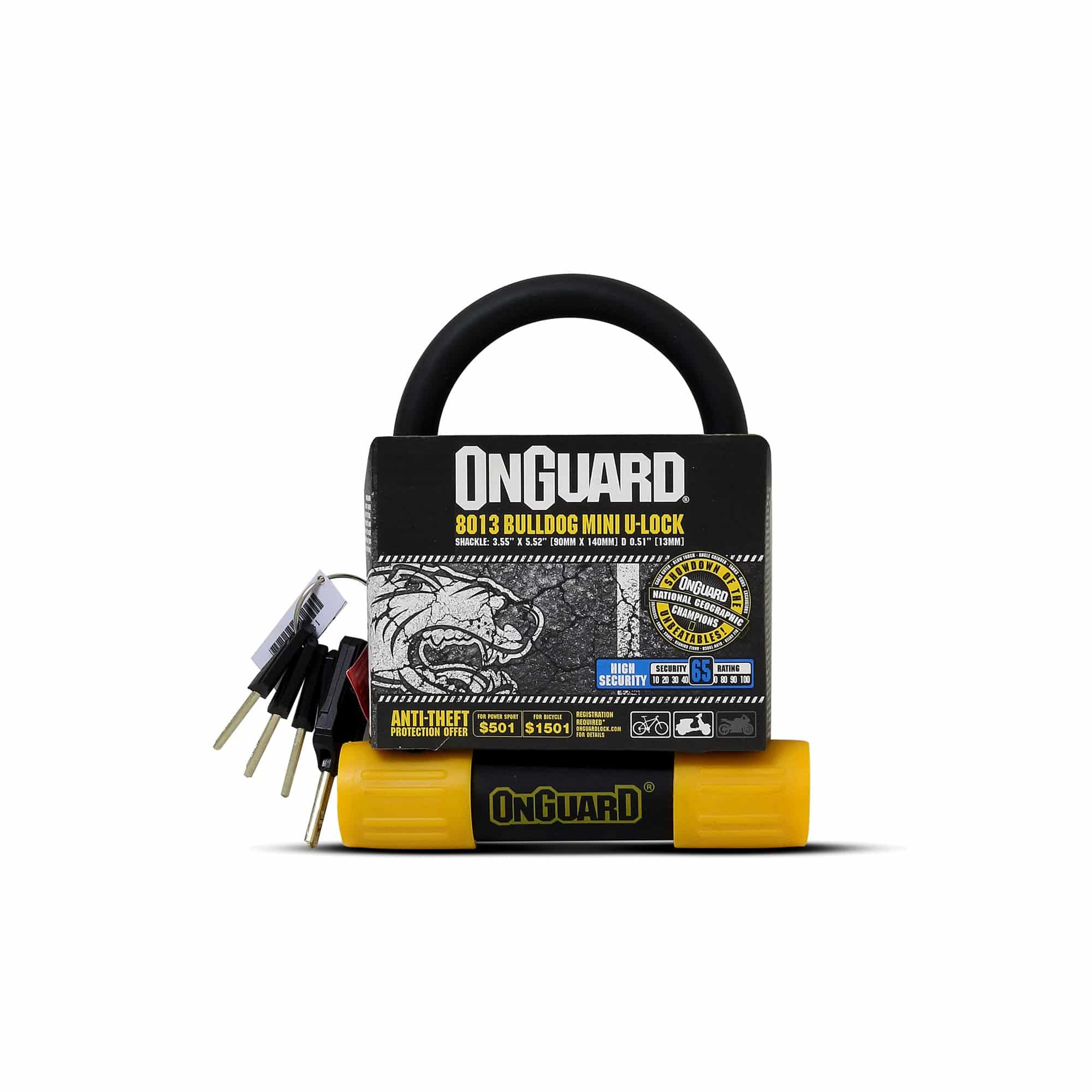 ON GUARD - CANDADO U-LOCK BULLDOG MINI - Rideshop