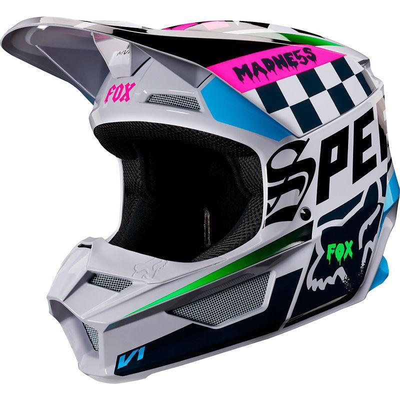 Visera Moto Niño V1 Czar Gris Fox Racing- - Rideshop