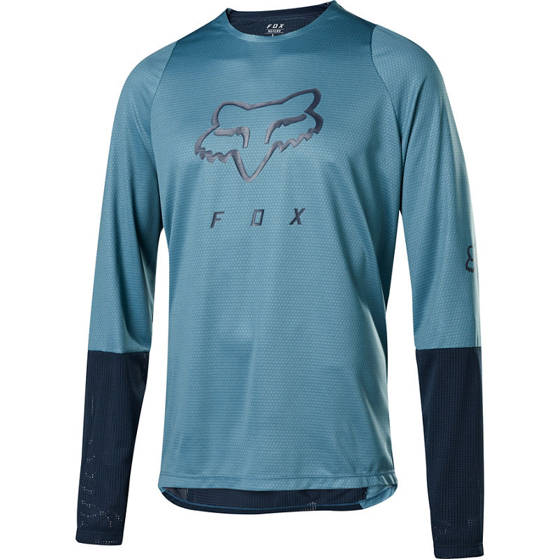 Polera Bicicleta Defend Ls Fox Racinghead Azul Fox Racing - Rideshop