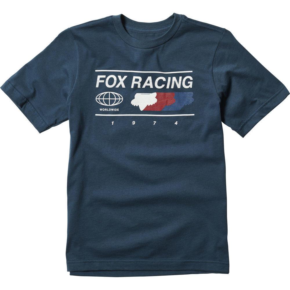 Polera Lifestyle Niño Global Azul Fox Racing - Rideshop